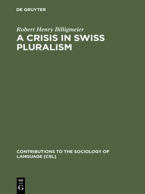 cover image of A Crisis in Swiss pluralism